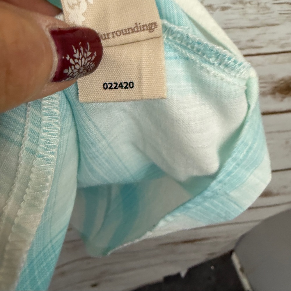 Soft Surroundings Blue Plaid Button Lagenlook Blo… - image 7